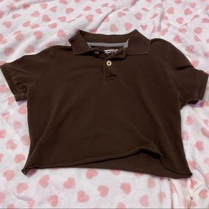 brown crop top